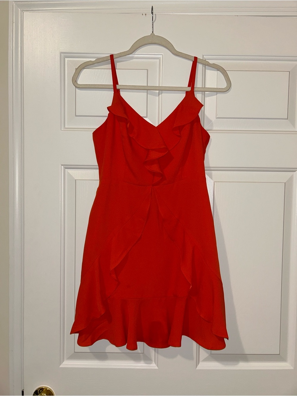 BCBGMaxAzria Orange Ruffle Mini Dress - Picture 3 of 4